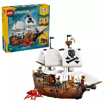 LEGO Creator 3 en 1 31387 Barco pirata icónico (1074 piezas)