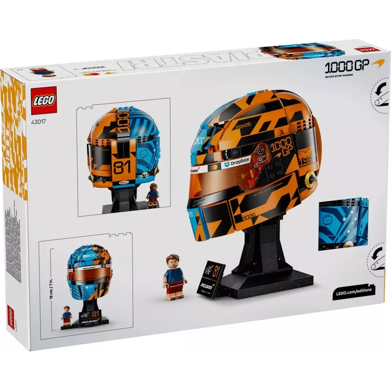 LEGO Editions 43017 Casco de McLaren F1 Oscar Piastri (793 piezas)