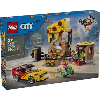 LEGO City 60496 Servicio de reparto de pizza con vehículos (494 piezas)
