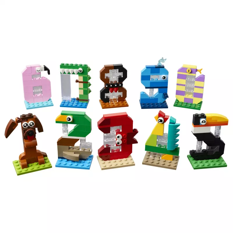 LEGO 40807 Números de cumpleaños - decoración de tarta de animales para construir (281 piezas)