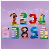 LEGO 40807 Números de cumpleaños - decoración de tarta de animales para construir (281 piezas)