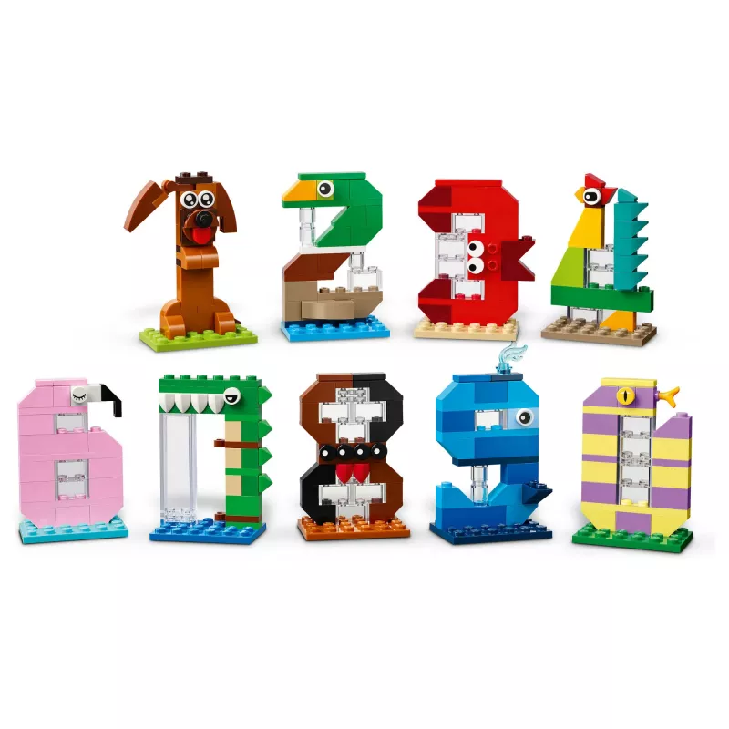 LEGO 40807 Números de cumpleaños - decoración de tarta de animales para construir (281 piezas)