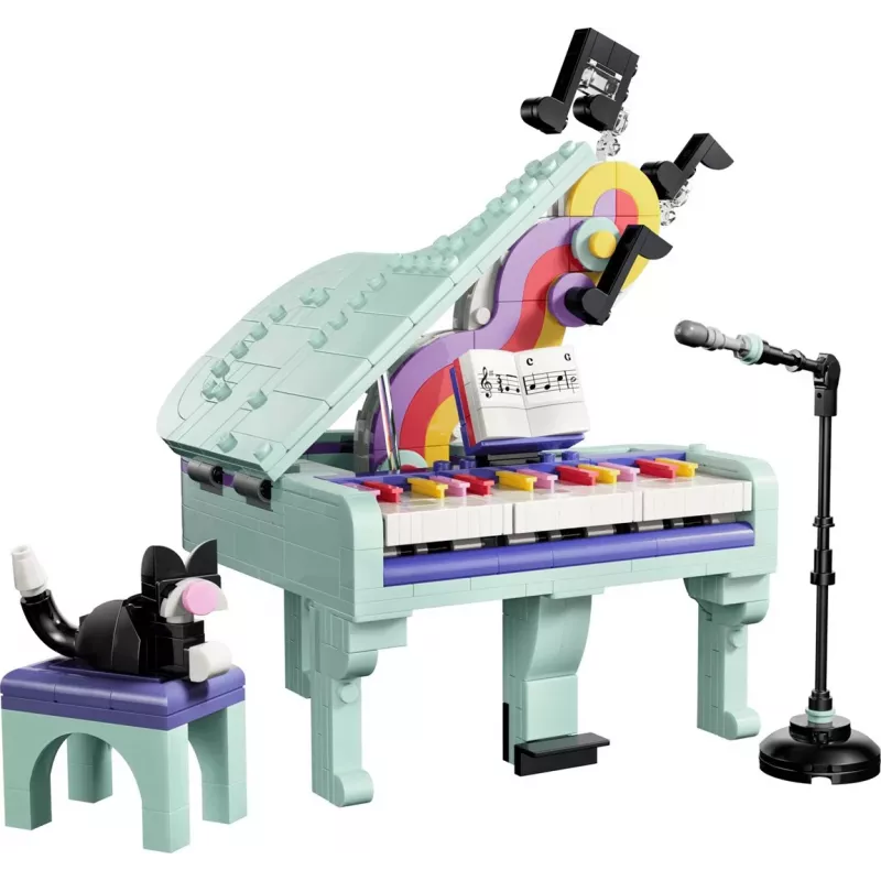 LEGO Creator 3 en 1 31392 Piano decorativo con gato (485 piezas)