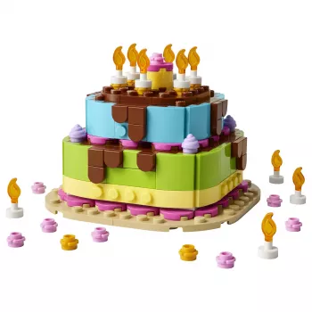 LEGO 40815 Tarta de cumpleaños - tarta con velas para construir (219 piezas)
