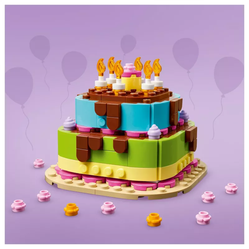 LEGO 40815 Tarta de cumpleaños - tarta con velas para construir (219 piezas)