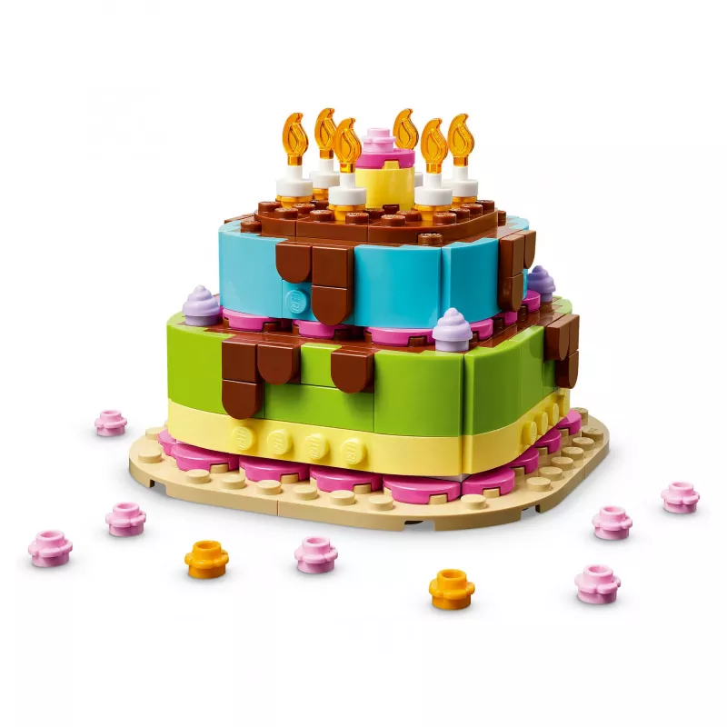 LEGO 40815 Tarta de cumpleaños - tarta con velas para construir (219 piezas)