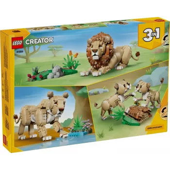 LEGO Creator 3 en 1 31386 Animales salvajes: león majestuoso (839 piezas)