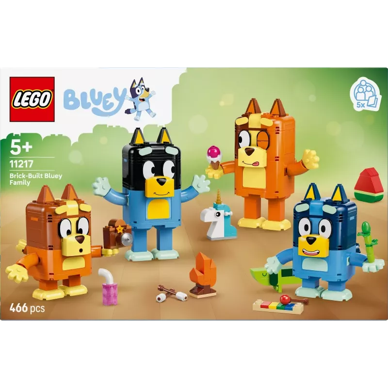 LEGO Bluey 11217 La familia Bluey de ladrillos (466 piezas)