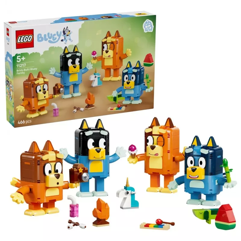 LEGO Bluey 11217 La familia Bluey de ladrillos (466 piezas)