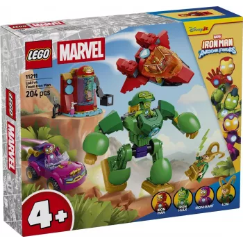 LEGO Marvel 11211 Loki vs. Equipo Iron Man (204 piezas)