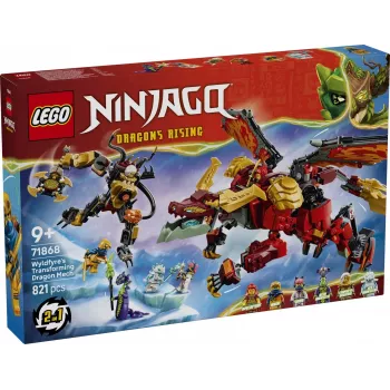 LEGO NINJAGO 71868 Mech dragón transformable de Wyldfyre (821 piezas)