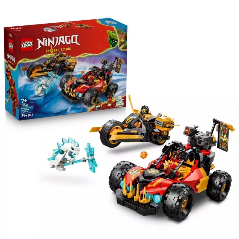 LEGO NINJAGO 71864 Vehículos combinados de Kai y Cole (394 piezas)