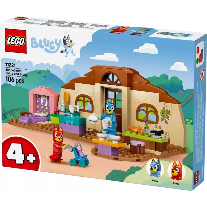 LEGO Bluey 11221 Escuela con Rusty y Bluey (106 piezas)