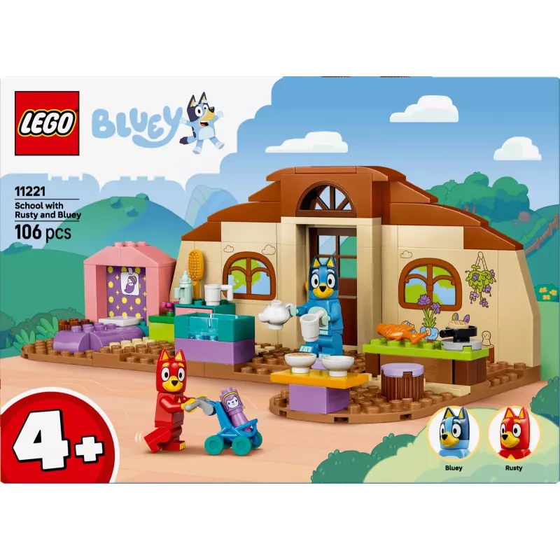 LEGO Bluey 11221 Escuela con Rusty y Bluey (106 piezas)