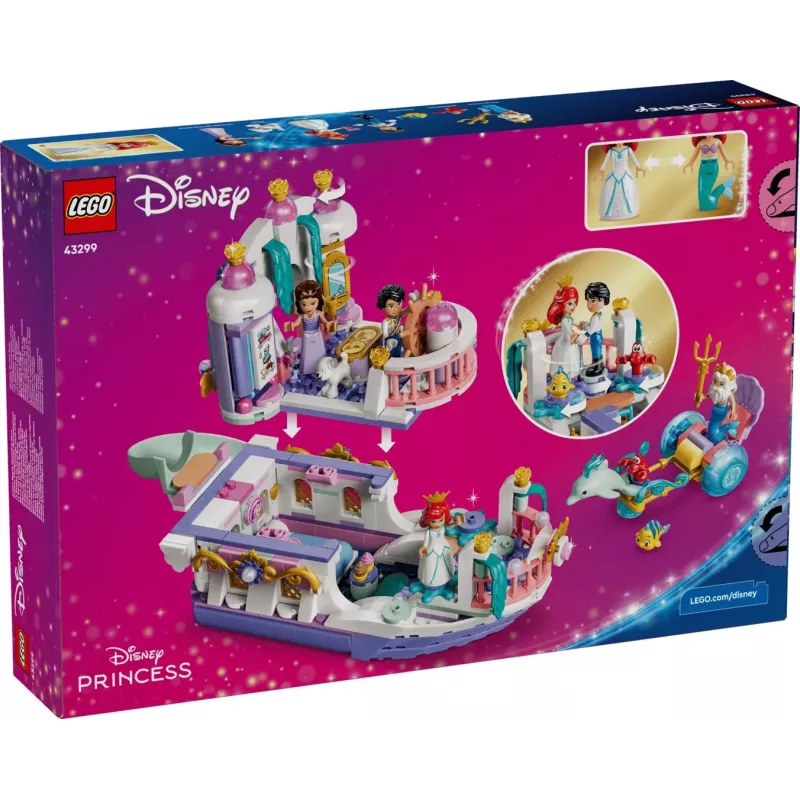 LEGO Disney 43299 Barco de boda real de Ariel (519 piezas)