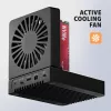 AXAGON ADSA-M2C44 Estación de acoplamiento USB4 40Gbps para 4 bahías M.2 NVMe SSD con función de clonación sin conexión, aluminio, refrigeración activa