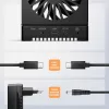 AXAGON ADSA-M2C44 Estación de acoplamiento USB4 40Gbps para 4 bahías M.2 NVMe SSD con función de clonación sin conexión, aluminio, refrigeración activa