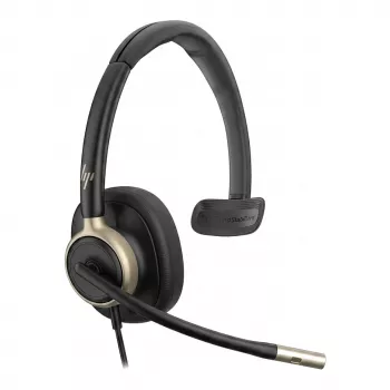 HP Poly Mission 815 Auricular alámbrico USB monoaural, cancelación de ruido con IA, audio superwideband, USB-C/USB-A (C01F8AA#AC3)