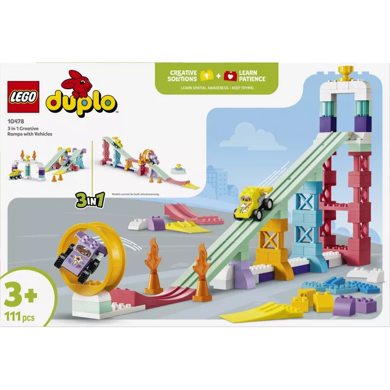 LEGO DUPLO 10478 3 en 1 Rampas creativas con vehículos