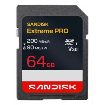 SanDisk Extreme PRO SDXC UHS-I 64GB Tarjeta de memoria 200MB/s V30 U3