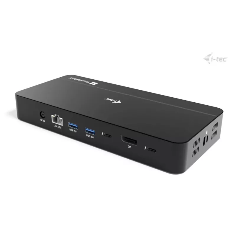 i-tec TB5 Triple Display Docking Station, 2x Thunderbolt 5, DP 2.1, 6x USB, ranura M.2 NVMe, LAN 2,5G, SD/microSD, Audio, PD 140W