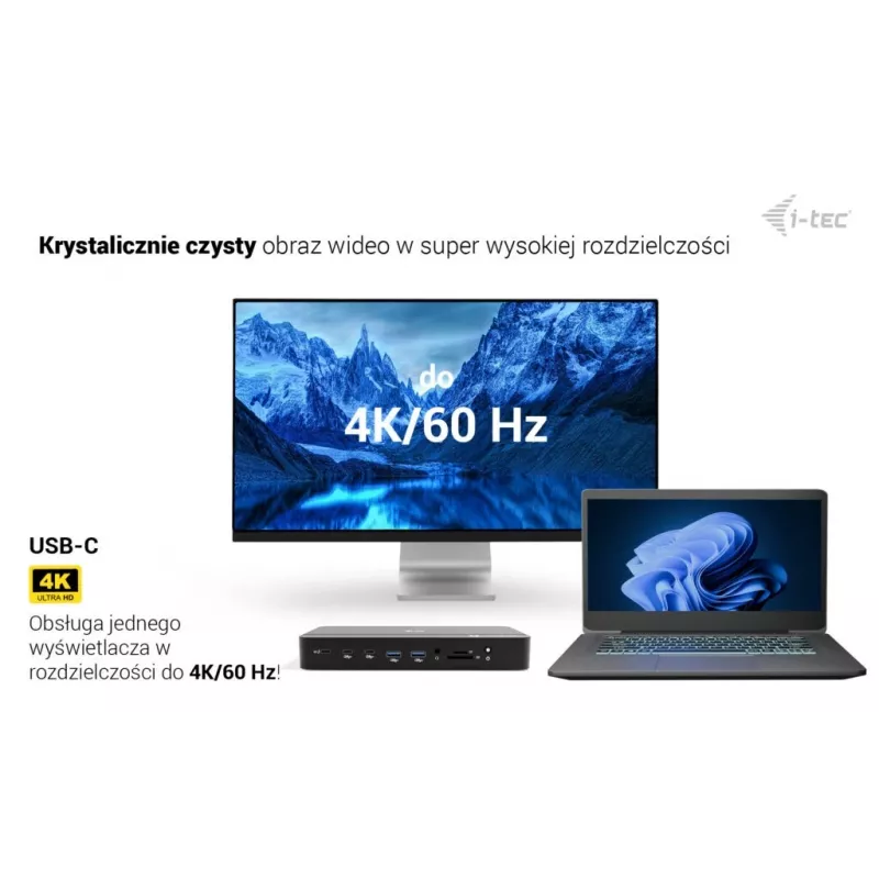 i-tec TB5 Triple Display Docking Station, 2x Thunderbolt 5, DP 2.1, 6x USB, ranura M.2 NVMe, LAN 2,5G, SD/microSD, Audio, PD 140W