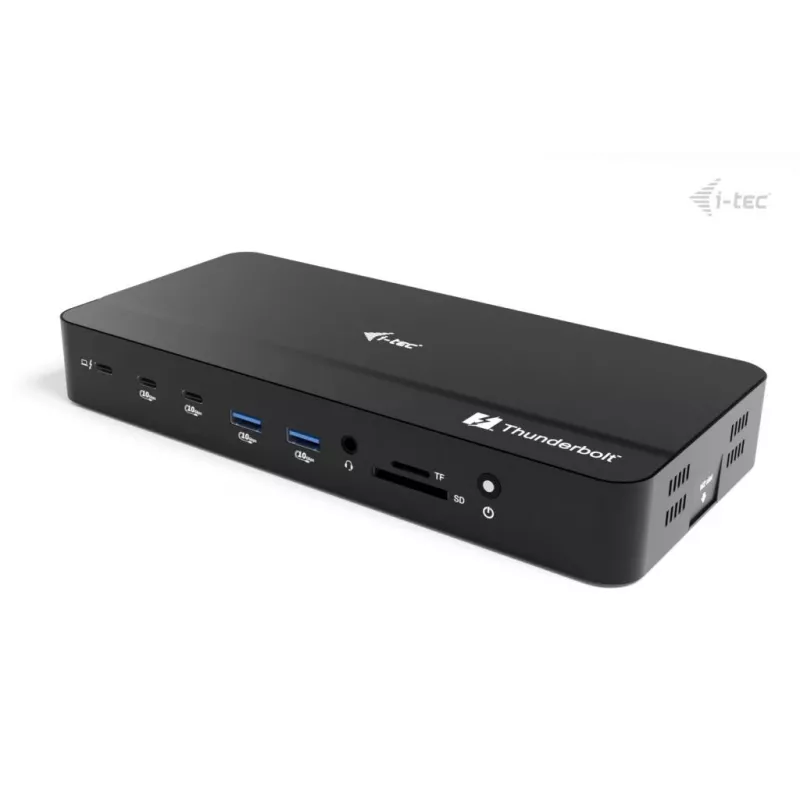 i-tec TB5 Triple Display Docking Station, 2x Thunderbolt 5, DP 2.1, 6x USB, ranura M.2 NVMe, LAN 2,5G, SD/microSD, Audio, PD 140W