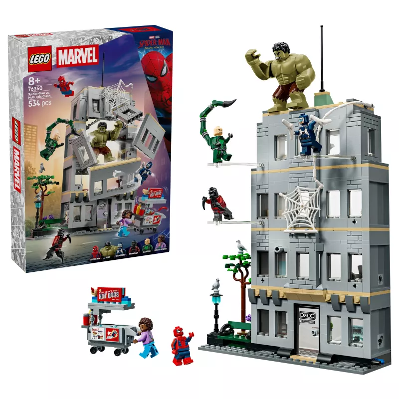 LEGO Marvel 76350 Spider-Man vs. Hulk Epic Clash (534 piezas)