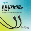 DIGITUS USB4 Version 2.0 Cable de silicona USB-C a USB-C 80Gbps 240W 16K 0,5m Negro AK-300350-005-S