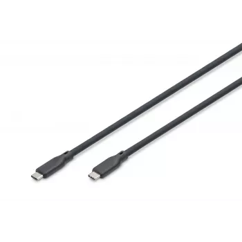 DIGITUS USB4 Version 2.0 Cable de silicona USB-C a USB-C 80Gbps 240W 16K 0,5m Negro AK-300350-005-S