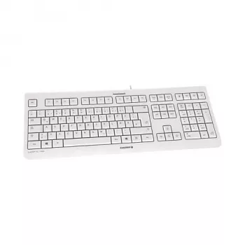 CHERRY KC 1000 Teclado USB con cable - Distribución QWERTY española, Gris claro