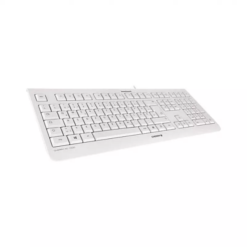CHERRY KC 1000 Teclado USB con cable - Distribución QWERTY española, Gris claro
