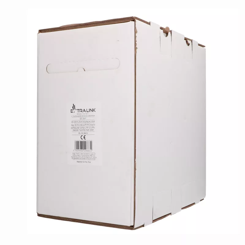 Extralink CAT6A U/UTP Cable de instalación de par trenzado para interior 305 m Blanco EX.96631