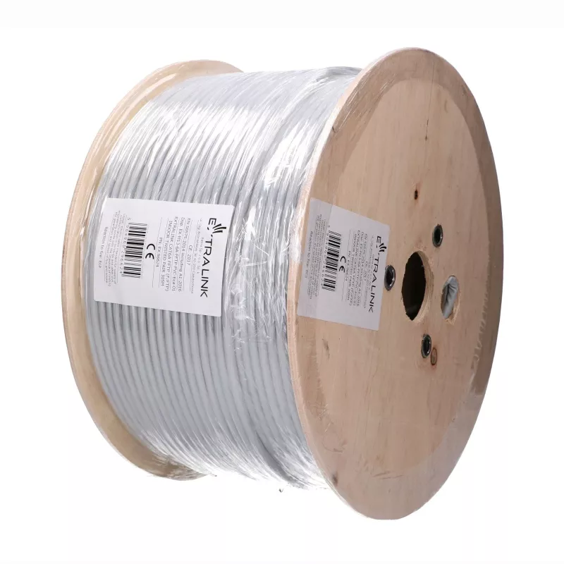 Extralink CAT6A F/FTP cable de instalación de interior de par trenzado 305 m EX.96624