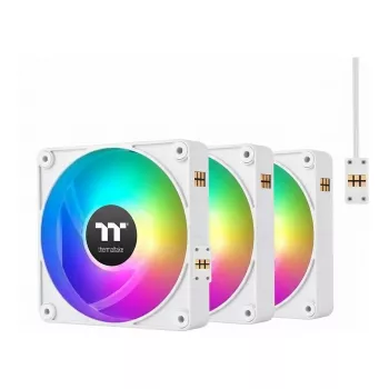 Thermaltake CT120 EX Infinity ARGB Sync White | 120mm Infinity Mirror Hydraulic Bearing PWM Ventilador de caja pack de 3