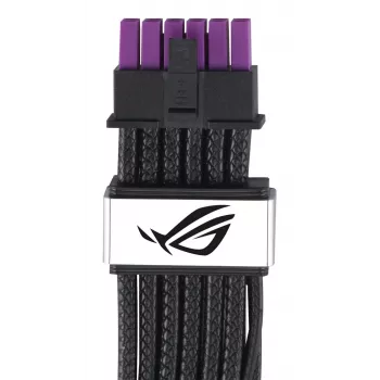 ASUS ROG Equalizer 12V-2x6 PCIe 5.1 / ATX 3.1 cable de alimentación GPU, 0,75 m, 16 AWG, Negro (90YE00BN-B0QA00)