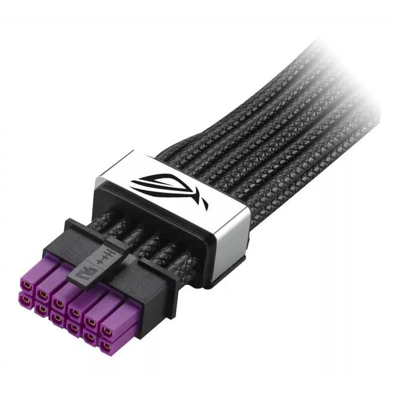 ASUS ROG Equalizer 12V-2x6 PCIe 5.1 / ATX 3.1 cable de alimentación GPU, 0,75 m, 16 AWG, Negro (90YE00BN-B0QA00)