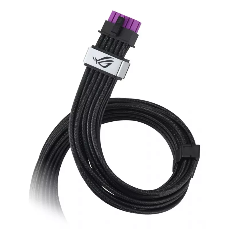 ASUS ROG Equalizer 12V-2x6 PCIe 5.1 / ATX 3.1 cable de alimentación GPU, 0,75 m, 16 AWG, Negro (90YE00BN-B0QA00)