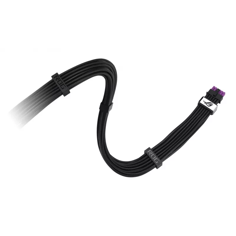 ASUS ROG Equalizer 12V-2x6 PCIe 5.1 / ATX 3.1 cable de alimentación GPU, 0,75 m, 16 AWG, Negro (90YE00BN-B0QA00)