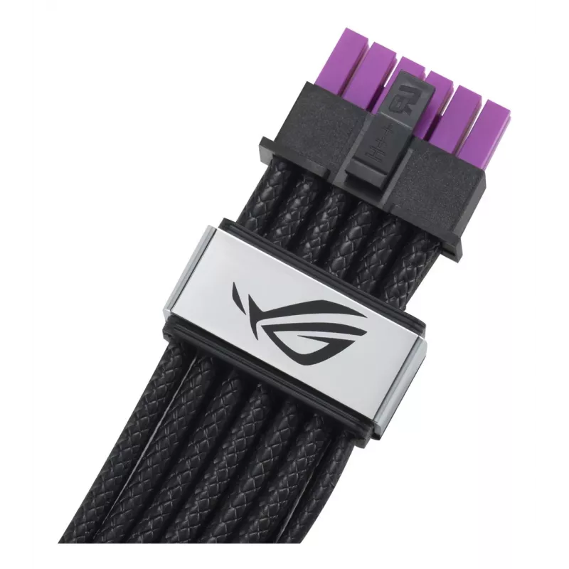 ASUS ROG Equalizer 12V-2x6 PCIe 5.1 / ATX 3.1 cable de alimentación GPU, 0,75 m, 16 AWG, Negro (90YE00BN-B0QA00)
