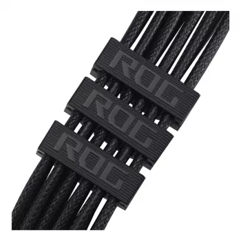 ASUS ROG Equalizer 12V-2x6 PCIe 5.1 / ATX 3.1 cable de alimentación GPU, 0,75 m, 16 AWG, Negro (90YE00BN-B0QA00)