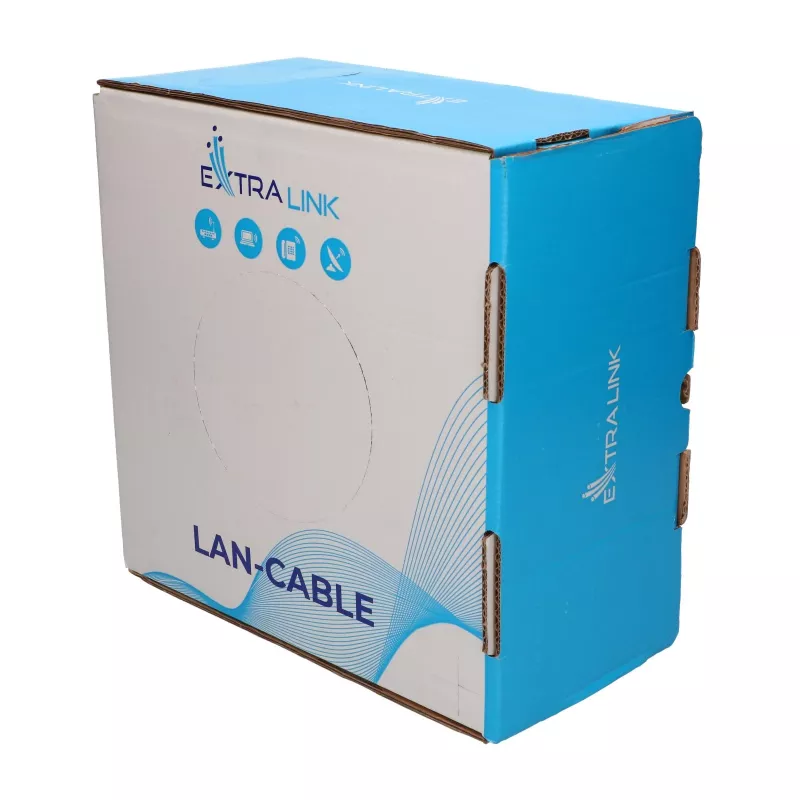 Extralink CAT6A U/UTP cable de instalación de interior de par trenzado 100 m EX.96655