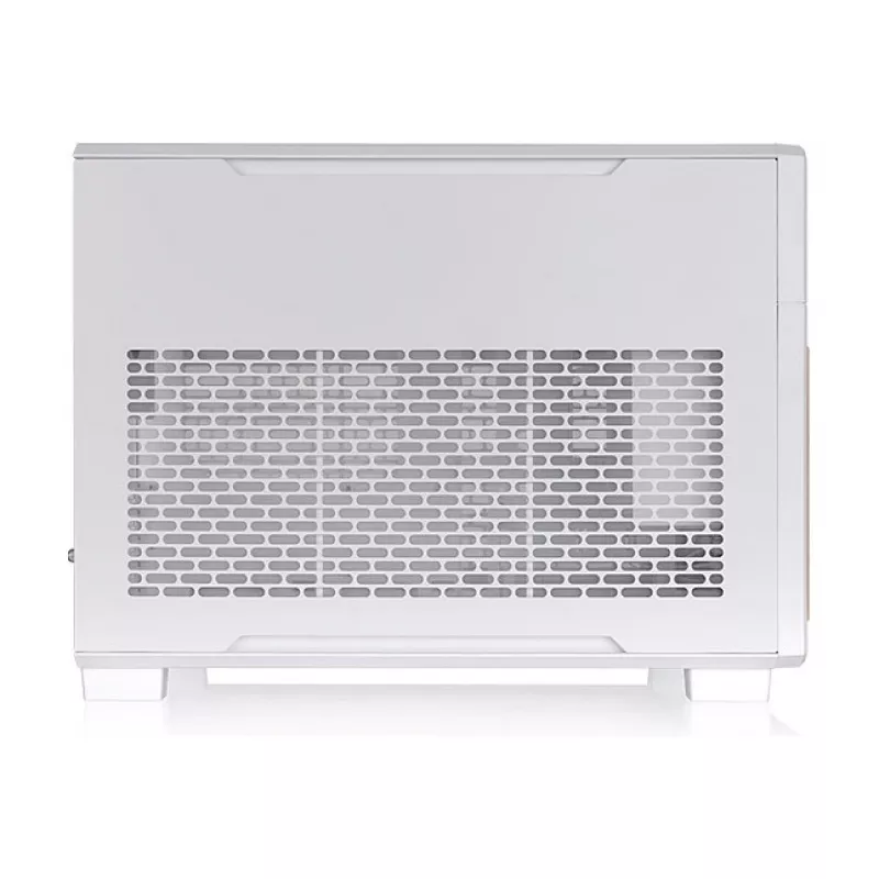 Thermaltake TR200 WS Snow White — Caja de PC Micro-ATX, mesh con frontal de madera auténtica, 1 ventilador de 120 mm, USB-C, soporte para radiador de 360 mm / GPU de 365 mm