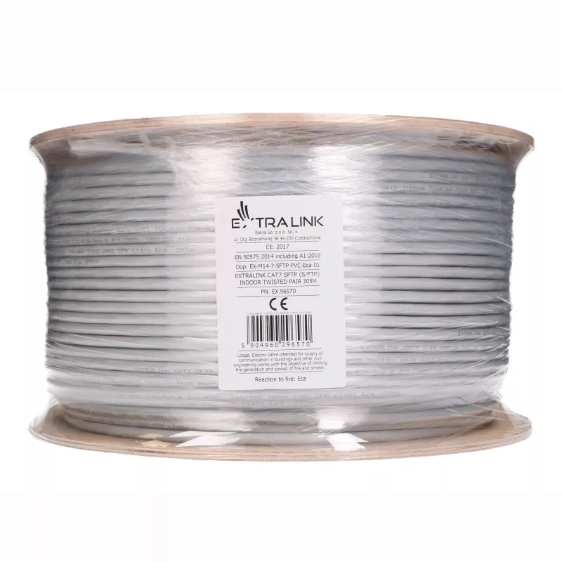 Extralink CAT7 S/FTP cable de instalación indoor de par trenzado 305 m EX.96570