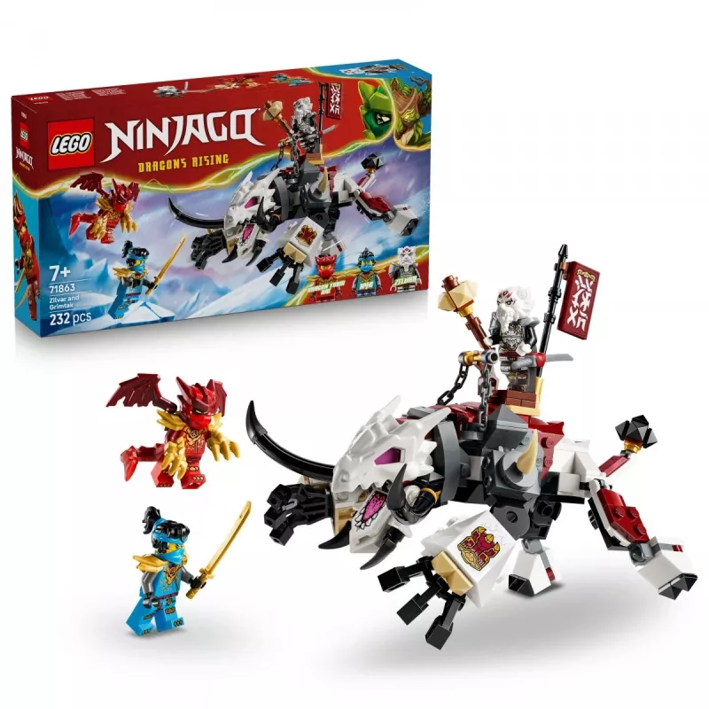 LEGO NINJAGO Zilvar y Grimtak la bestia dragón 71863