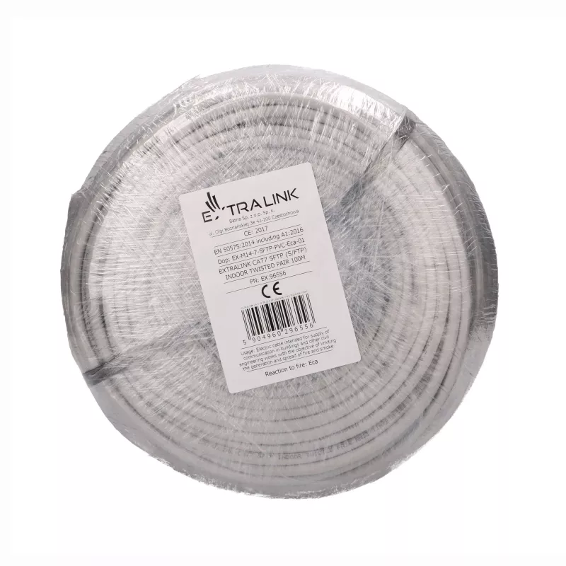 Extralink cable de instalación CAT7 S/FTP indoor par trenzado 100 m EX.96556