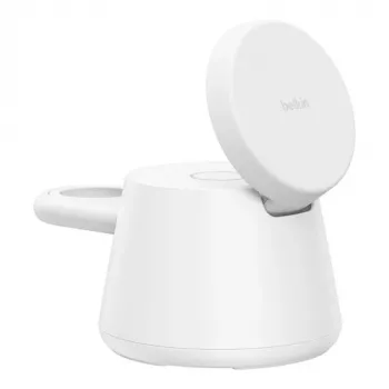 Belkin UltraCharge Modular base de carga 3 en 1 Qi2 25W, blanco (WIZ052)