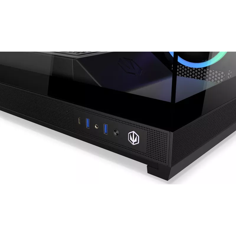 ENDORFY Fishtank 6000 Corona caja para PC semitorre - negra, doble cristal templado, 4 ventiladores ARGB, USB-C, E-ATX