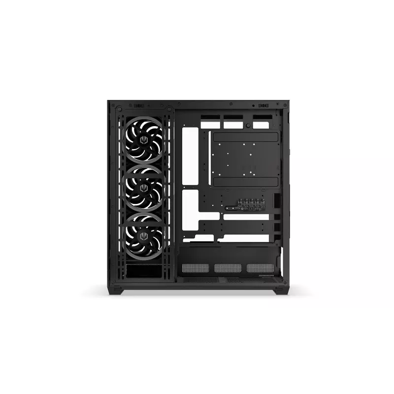 ENDORFY Fishtank 6000 Corona caja para PC semitorre - negra, doble cristal templado, 4 ventiladores ARGB, USB-C, E-ATX