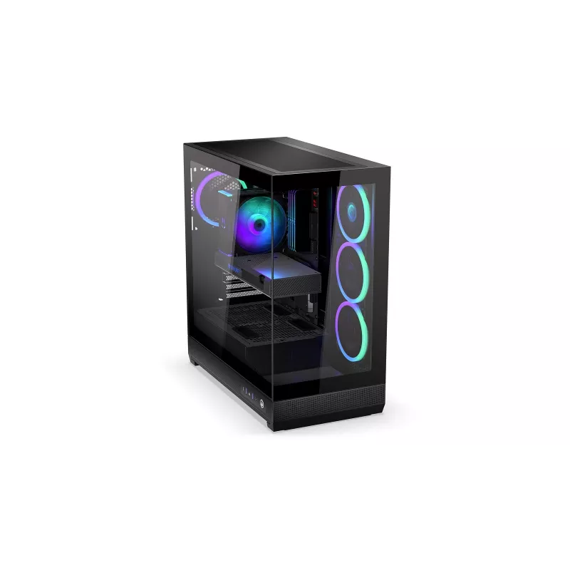 ENDORFY Fishtank 6000 Corona caja para PC semitorre - negra, doble cristal templado, 4 ventiladores ARGB, USB-C, E-ATX